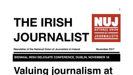 Cover: Irish Journalist November 2017