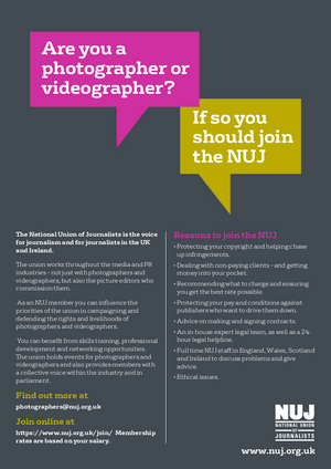 Photographers leaflet Photographers leaflet