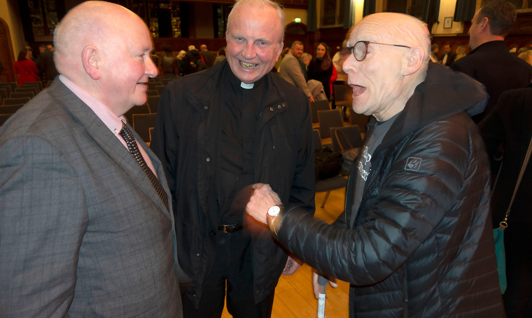 Seamus Dooley, Bishop Donal McKeown, Eamon McCann.jpg