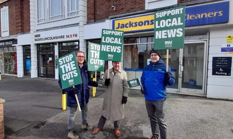 Lincoln BBC radio picket