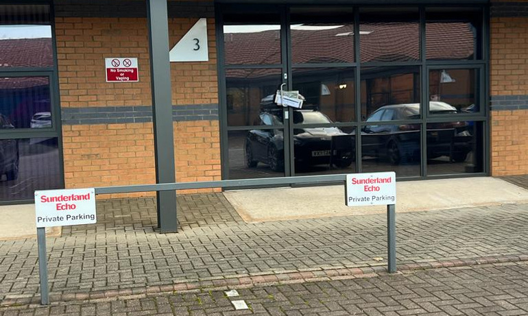 Empty Sunderland Echo office National World strike
