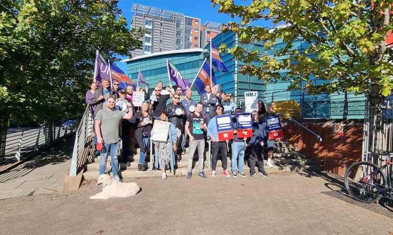 Glasgow Reach picket line