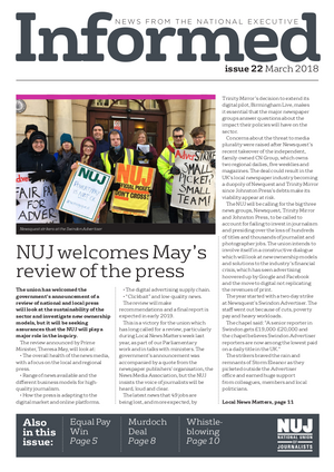 NUJ Informed, Issue 22, March 2018