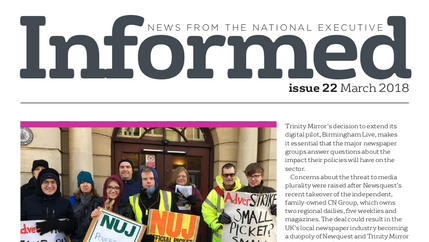 Cover: NUJ Informed Issue 22 March 2018