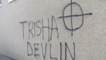 Crosshairs graffiti targets Patricia Devlin