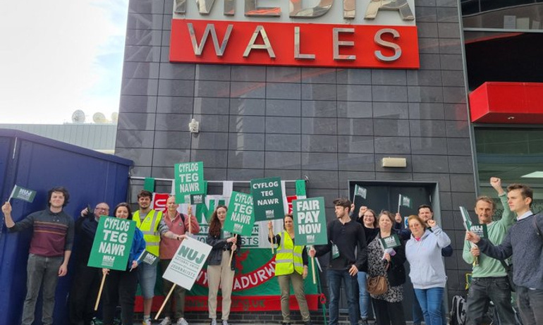 Cardiff picket line