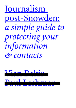 Journalism post-Snowden