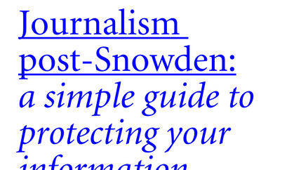 Cover: Journalism post-Snowden