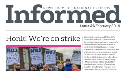 Cover: NUJ Informed February 2019