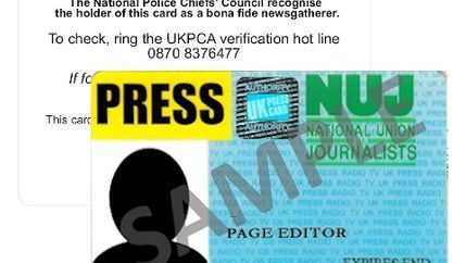 UK press card