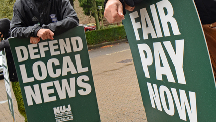 Bullivant NUJ on strike