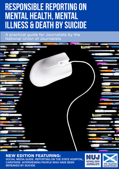 Responsible reporting on mental health, mental illness & death by suicide cover