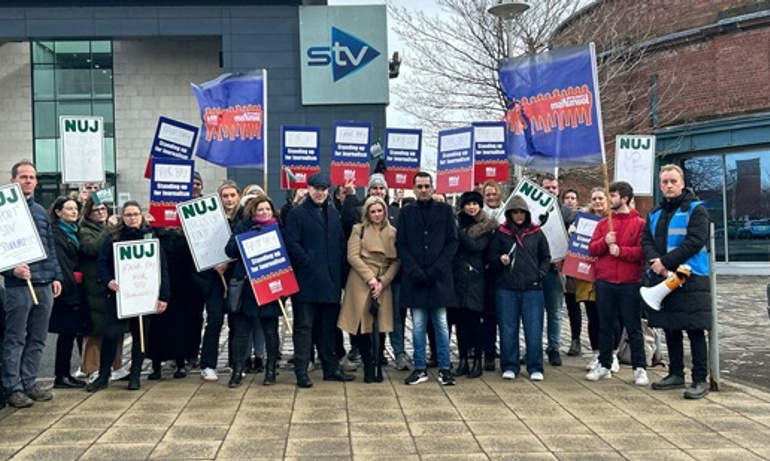 Glasgow STV picket line 1