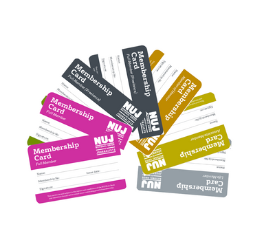 NUJ membership cards