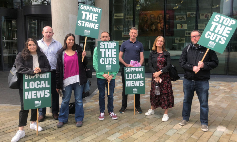 Salford picket BBC Local July 2023