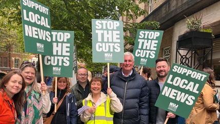 Belfast picket BBC NI strike 