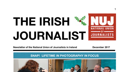 Cover: Irish Journalist December 2017
