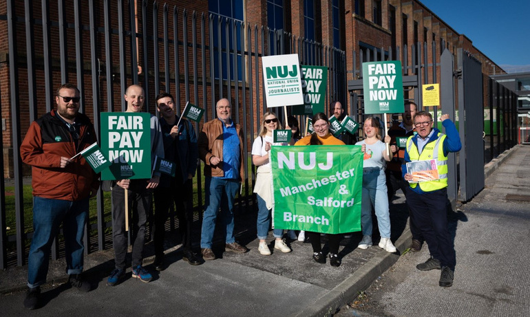 Manchester Picket line - early doors.