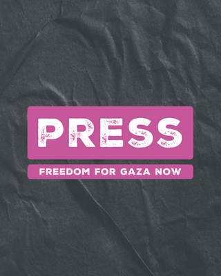 NUJ vigil posters in solidarity with journalists killed in Gaza
