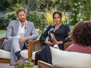 Oprah Winfrey with Meghan and Prince Harry