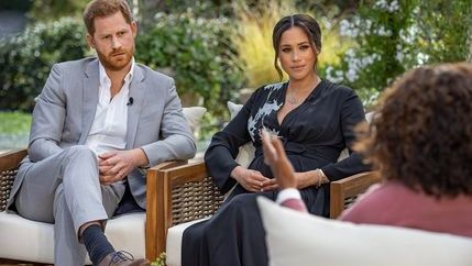 Oprah with Meghan and Harry