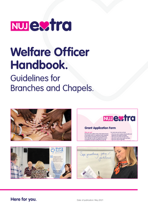 NUJ extra Welfare Officer Handbook cover