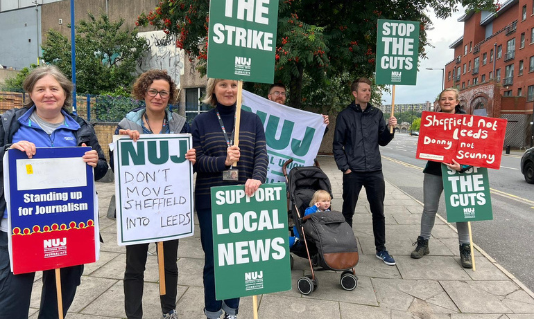 Sheffield BBC Local picket