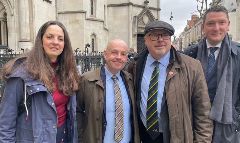 Natasha Hirst, Barry McCaffrey and John Finucane MP