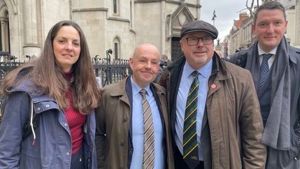 Natasha Hirst, Barry McCaffrey and John Finucane MP