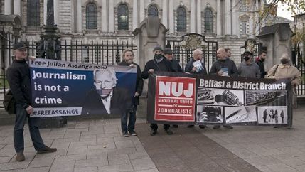 Assange demonstration, Belfast