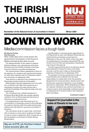 Irish Journalist Winter 2020 Irish Journalist Winter 2020