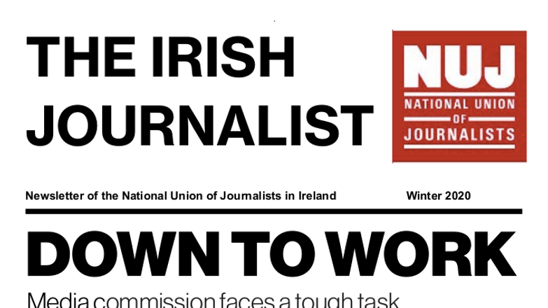 Cover: Irish Journalist Winter 2020