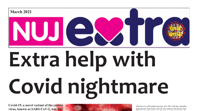 Cover: NUJ extra Covid brochure